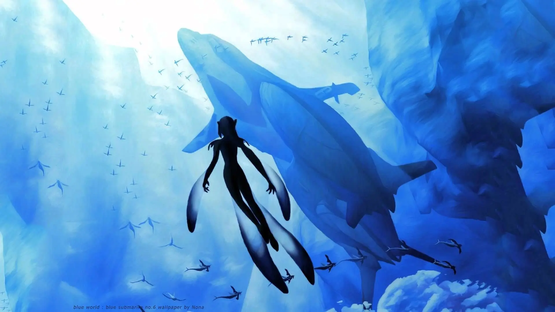 Blue Submarine No. 6 backdrop