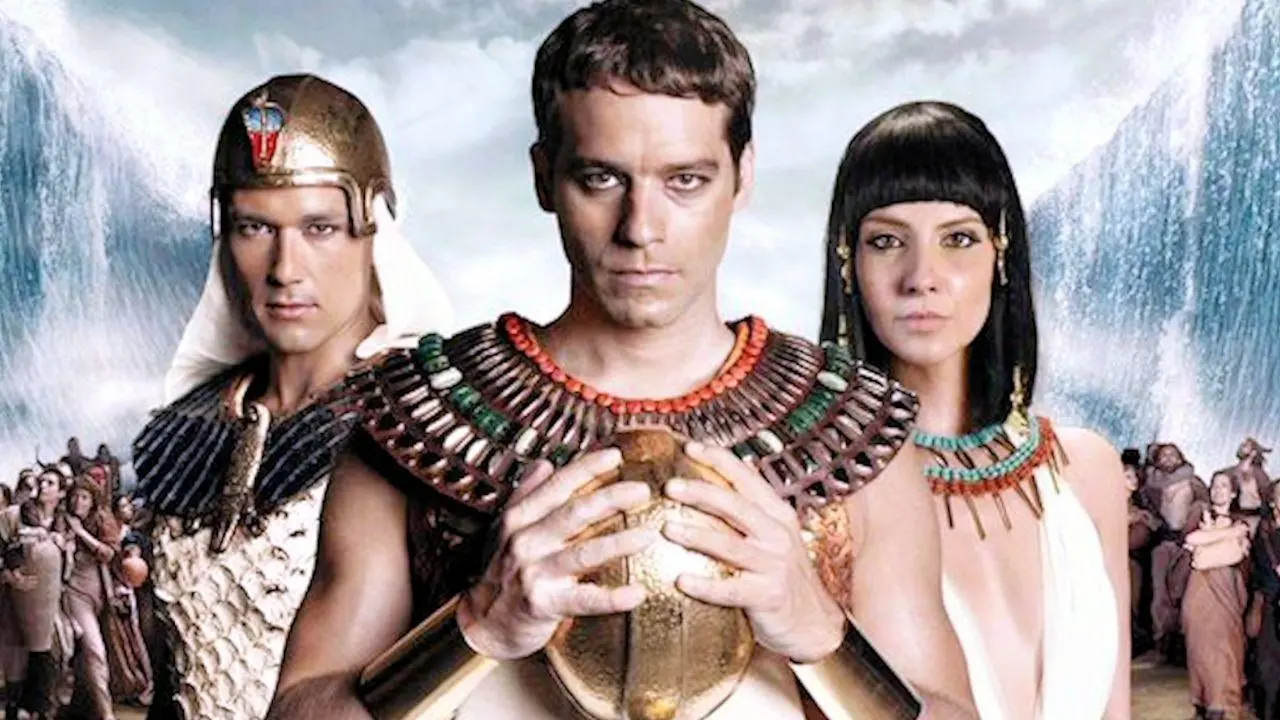 Moses and the Ten Commandments backdrop