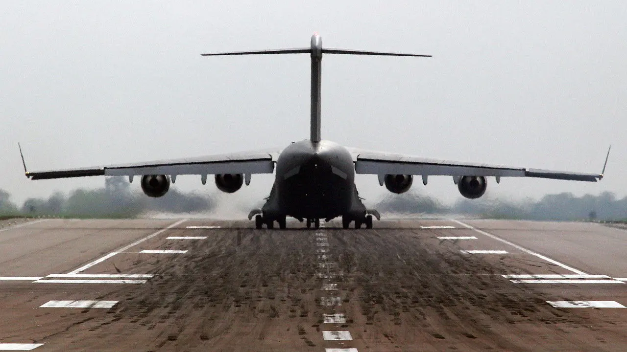 Inside RAF Brize Norton backdrop